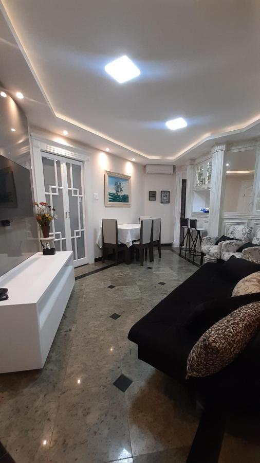 Lindo Flat No Edificio Cosmopolitan, Com Garagem E Piscina Apartman Santos Kültér fotó