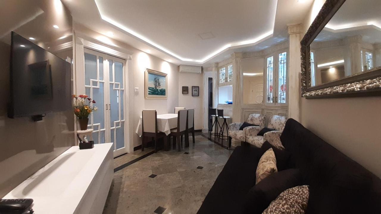 Lindo Flat No Edificio Cosmopolitan, Com Garagem E Piscina Apartman Santos Kültér fotó