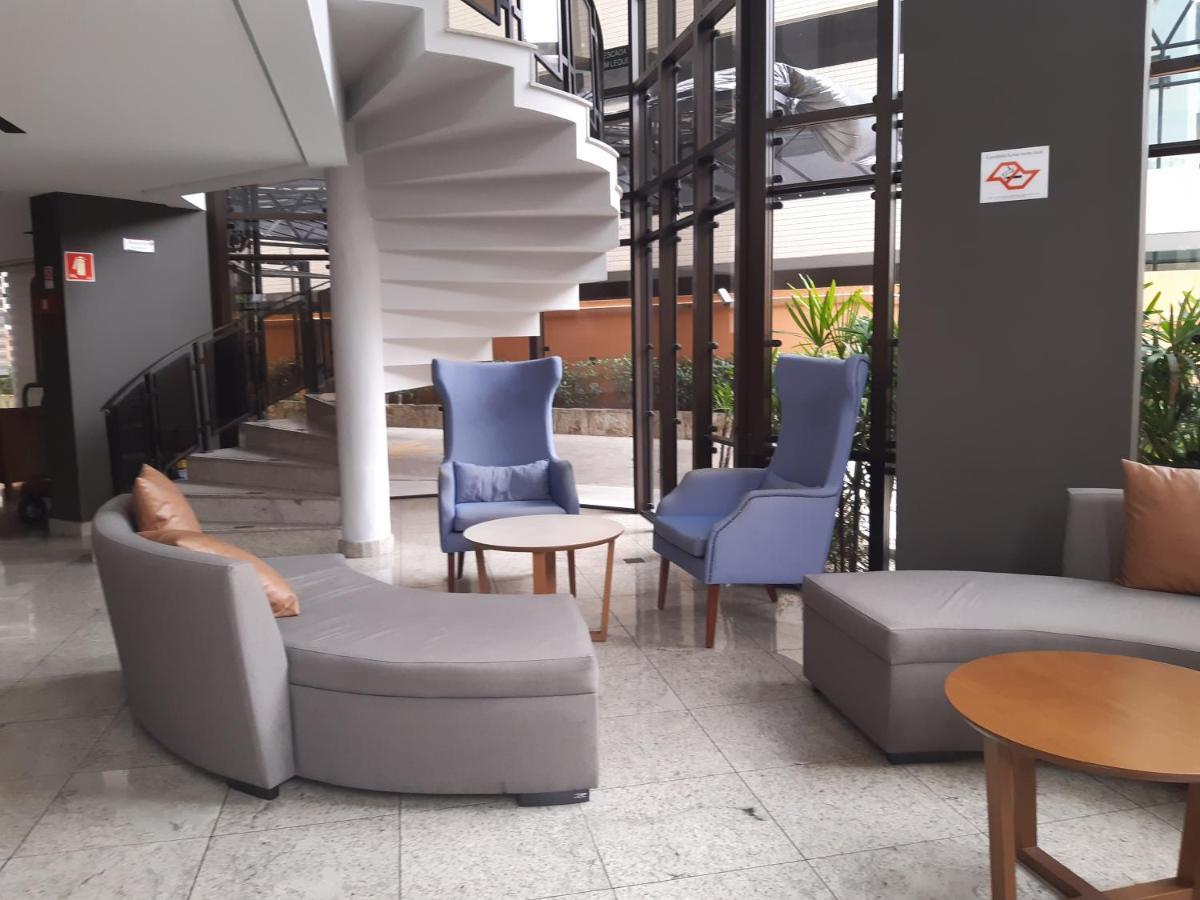 Lindo Flat No Edificio Cosmopolitan, Com Garagem E Piscina Apartman Santos Kültér fotó